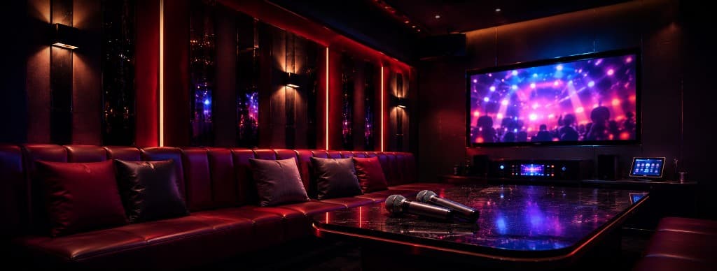 Karaoke room interior